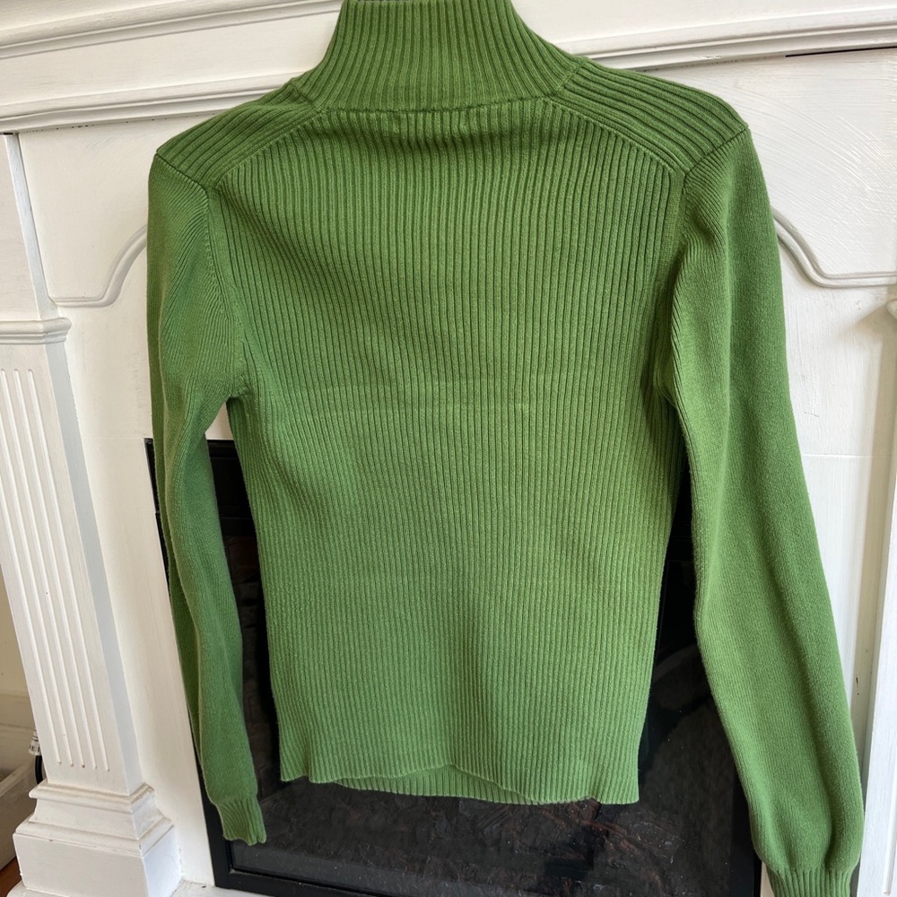 Tommy Hilfiger Green Half-Zip Knit Sweater - Picture 4 of 4